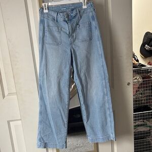 Old Navy Sky-Hi Wide Leg Light Blue Jeans